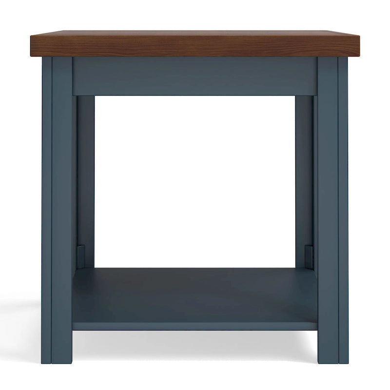 Table d'appoint Bridgevine Home Nantucket 61 cm (24 po), aucun assemblage requis, finition bleu denim et whisky-4