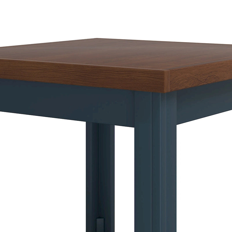 Table d'appoint Bridgevine Home Nantucket 61 cm (24 po), aucun assemblage requis, finition bleu denim et whisky-6