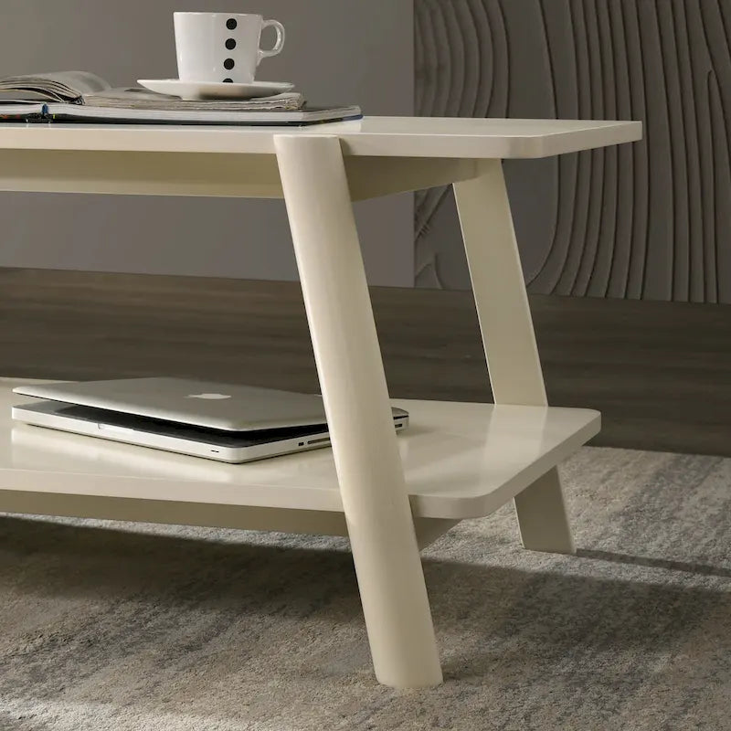 Ensemble de table basse 3 pièces Metz en bois, style milieu du siècle, de Roundhill Furniture.-17