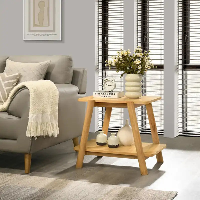 Ensemble de table basse 3 pièces Metz en bois, style milieu du siècle, de Roundhill Furniture.-26