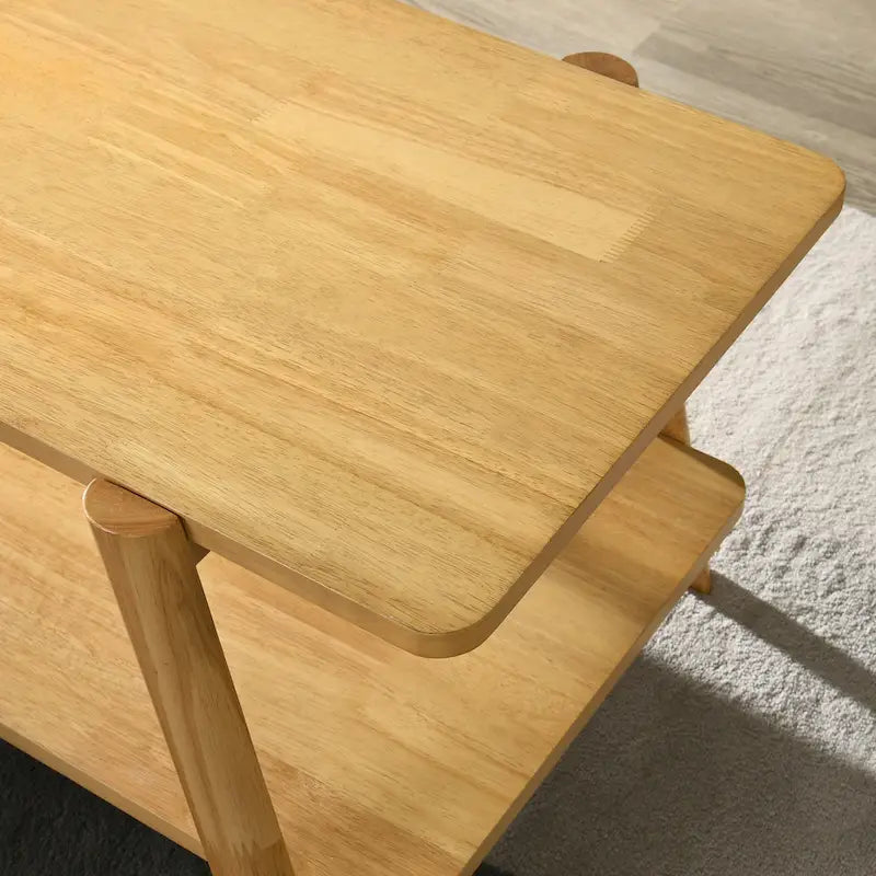 Ensemble de table basse 3 pièces Metz en bois, style milieu du siècle, de Roundhill Furniture.-28