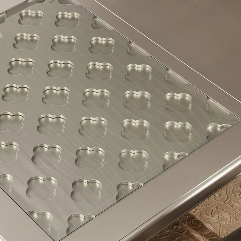 Ensemble de salle à manger 7 pièces en bois massif gris Tily Glam de Furniture of America