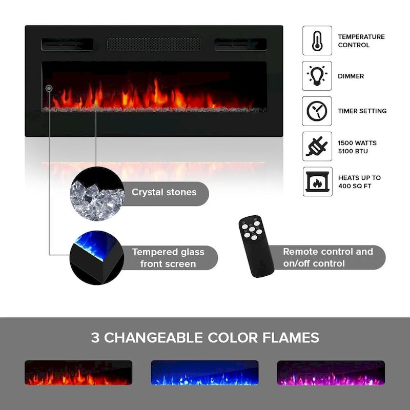 Meuble TV moderne Eva de Meble Furniture avec cheminée électrique-6