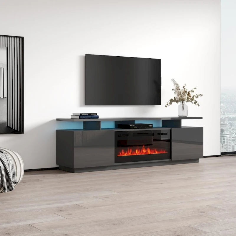 Meuble TV moderne Eva de Meble Furniture avec cheminée électrique-10