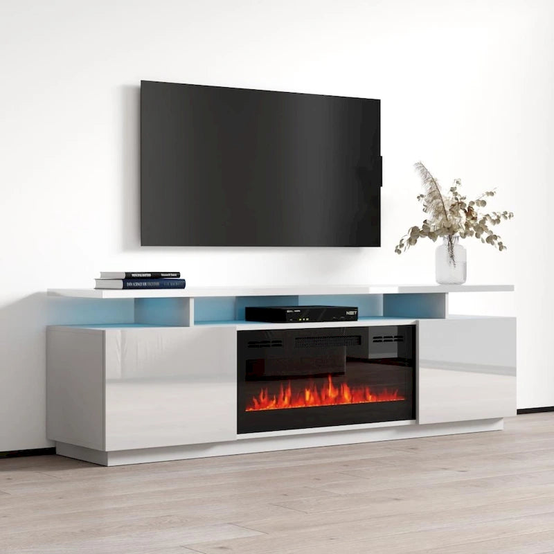 Meuble TV moderne Eva de Meble Furniture avec cheminée électrique-14