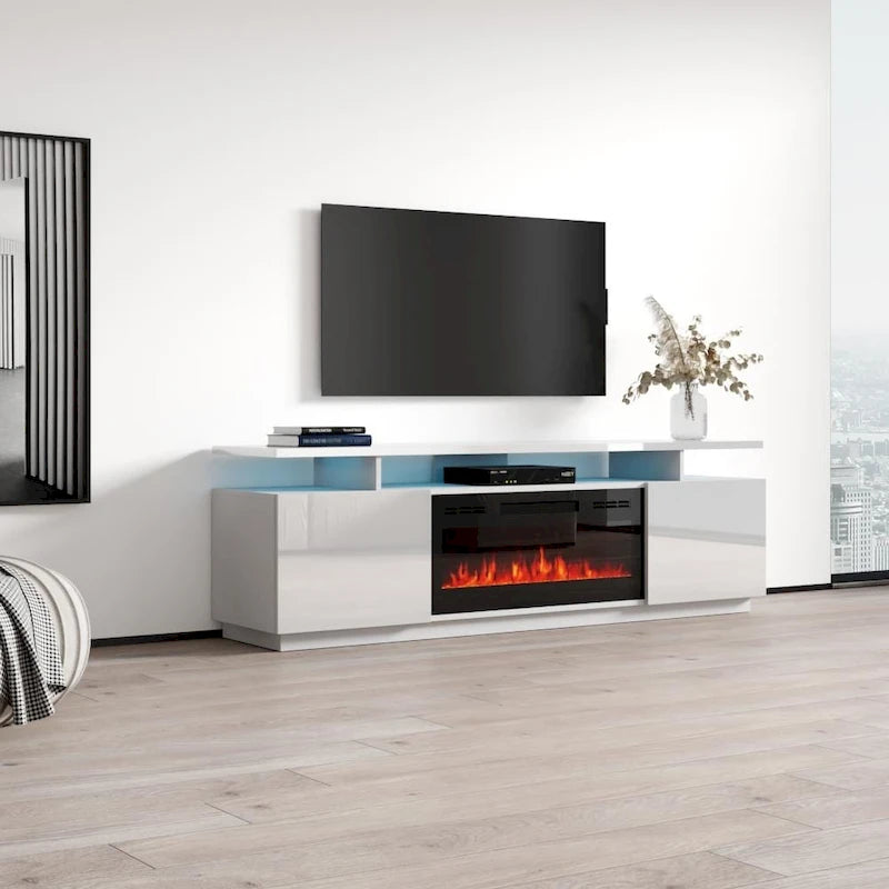 Meuble TV moderne Eva de Meble Furniture avec cheminée électrique-15