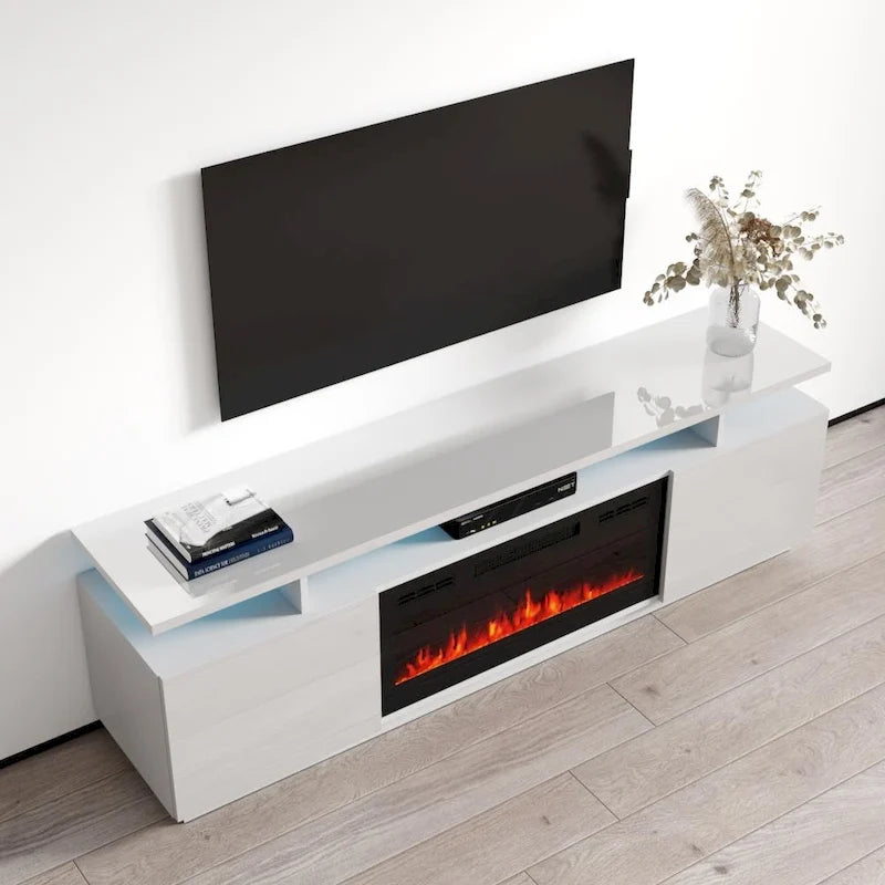 Meuble TV moderne Eva de Meble Furniture avec cheminée électrique-16