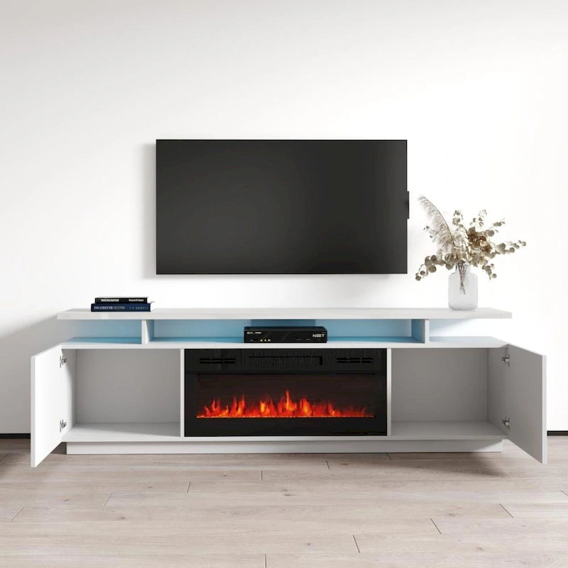 Meuble TV moderne Eva de Meble Furniture avec cheminée électrique-17