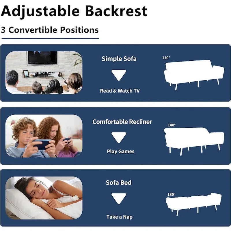 Canapé-lit convertible en velours avec port USB, idéal pour une chambre d'étudiant, un appartement ou une pièce supplémentaire - 2 personnes-17