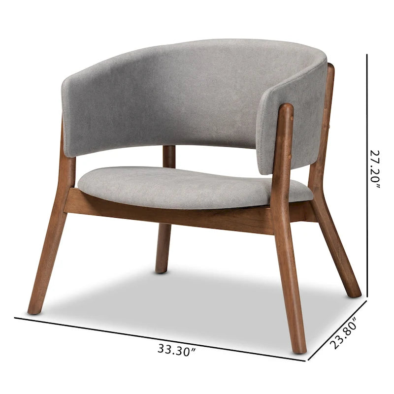 Ensemble de 2 fauteuils d'appoint de salon Baron style moderne du milieu du siècle-18