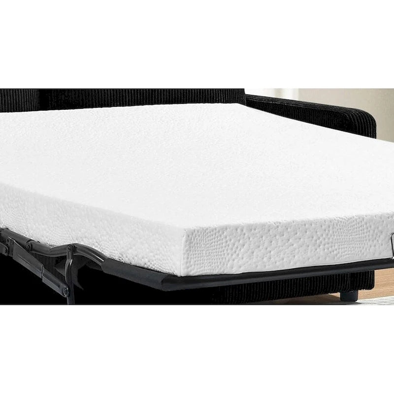 Canapé-lit Manchester en velours côtelé de 178 cm avec accoudoirs carrés et matelas-10