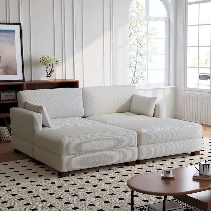 Ensemble de canapés d'angle modulables convertibles 88 pouces-24