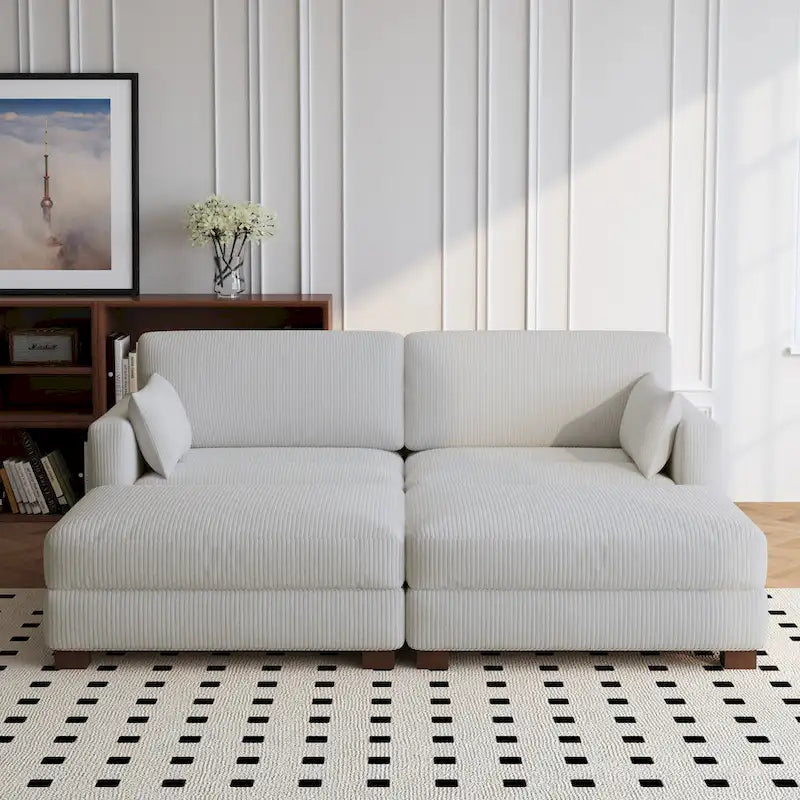 Ensemble de canapés d'angle modulables convertibles 88 pouces-25