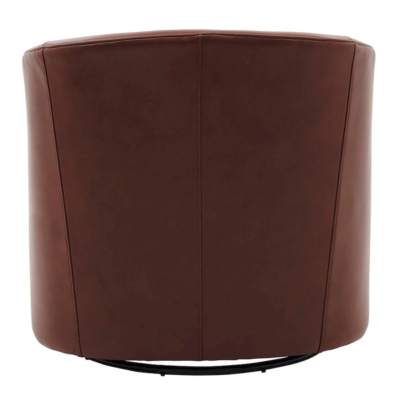 Fauteuil pivotant en cuir pleine fleur Walsh-11