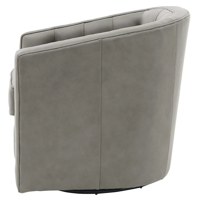 Fauteuil pivotant en cuir pleine fleur Walsh-19