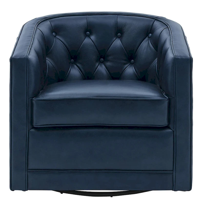 Fauteuil pivotant en cuir pleine fleur Walsh-23