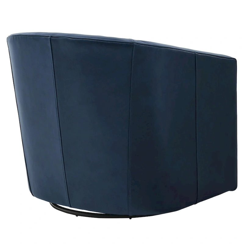 Fauteuil pivotant en cuir pleine fleur Walsh-27