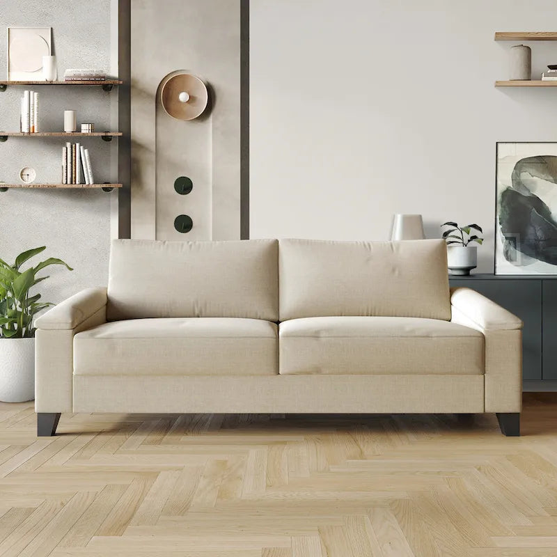 CraftPorch Simple Style Linen Upholstered Sofa