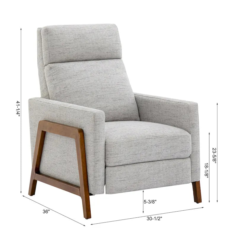 Fauteuil inclinable Vinton à dossier relevable en tissu haute performance de Greyson Living-19