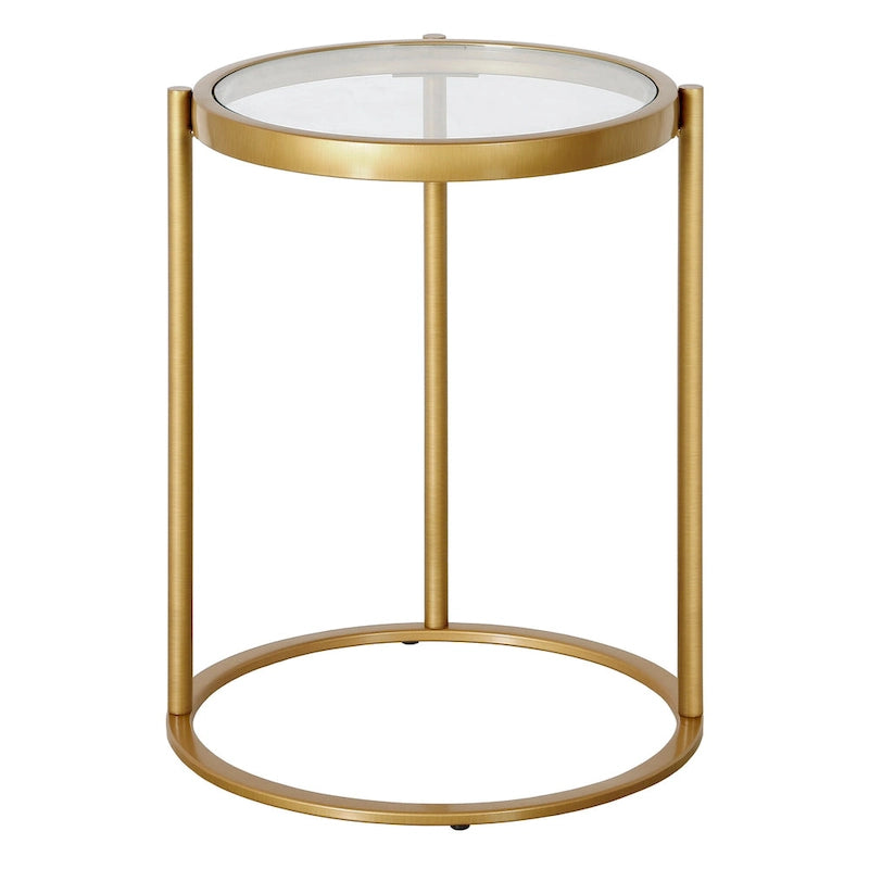 Table d'appoint ronde Duxbury 16 pouces de large-9