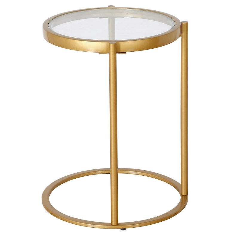 Table d'appoint ronde Duxbury 16 pouces de large-11