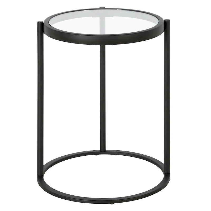 Table d'appoint ronde Duxbury 16 pouces de large-15