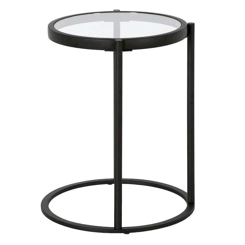 Table d'appoint ronde Duxbury 16 pouces de large-17