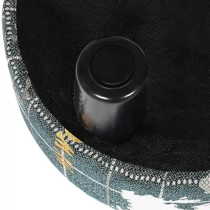 Repose-pieds rond ottoman Adeco en tissu, tabouret rembourré moderne-15