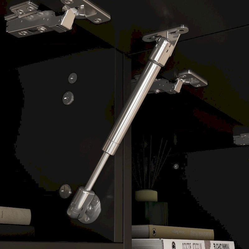 Meuble TV bibliothèque avec rangement et éclairage d'ambiance, blanc/noir-27