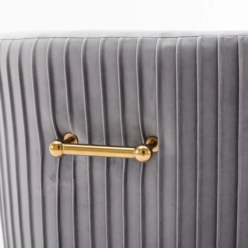 SEYNAR Ensemble de 6 chaises de salle à manger ou de coiffeuse modernes et glamour en velours bouclé plissé avec poignée arrière-22