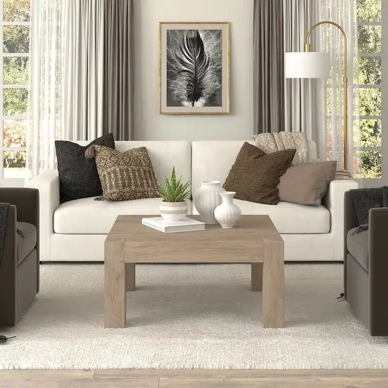 Table basse carrée Langston de 34 pouces de large - 34 pouces de large-5