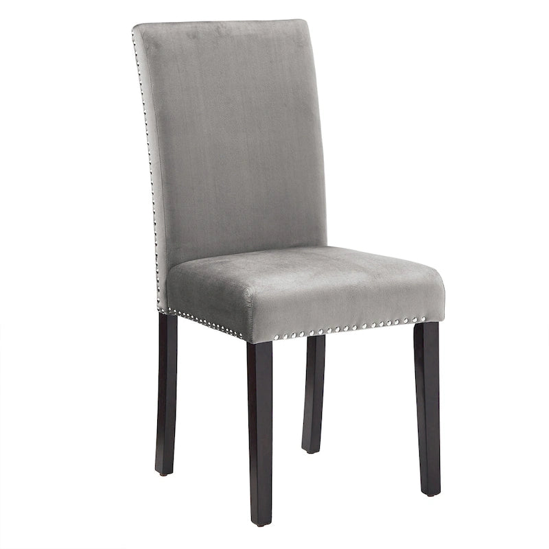 Chaises de salle à manger Balmforth à clous décoratifs en velours (lot de 2) par iNSPIRE Q Classic-11