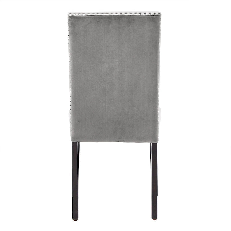Chaises de salle à manger Balmforth à clous décoratifs en velours (lot de 2) par iNSPIRE Q Classic-14