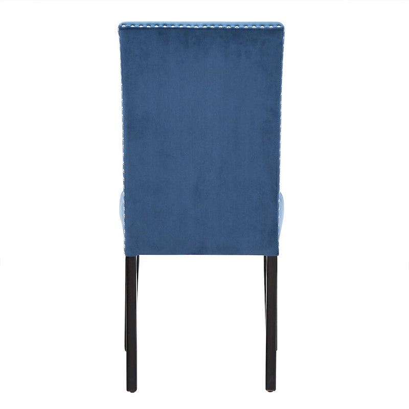 Chaises de salle à manger Balmforth à clous décoratifs en velours (lot de 2) par iNSPIRE Q Classic-24
