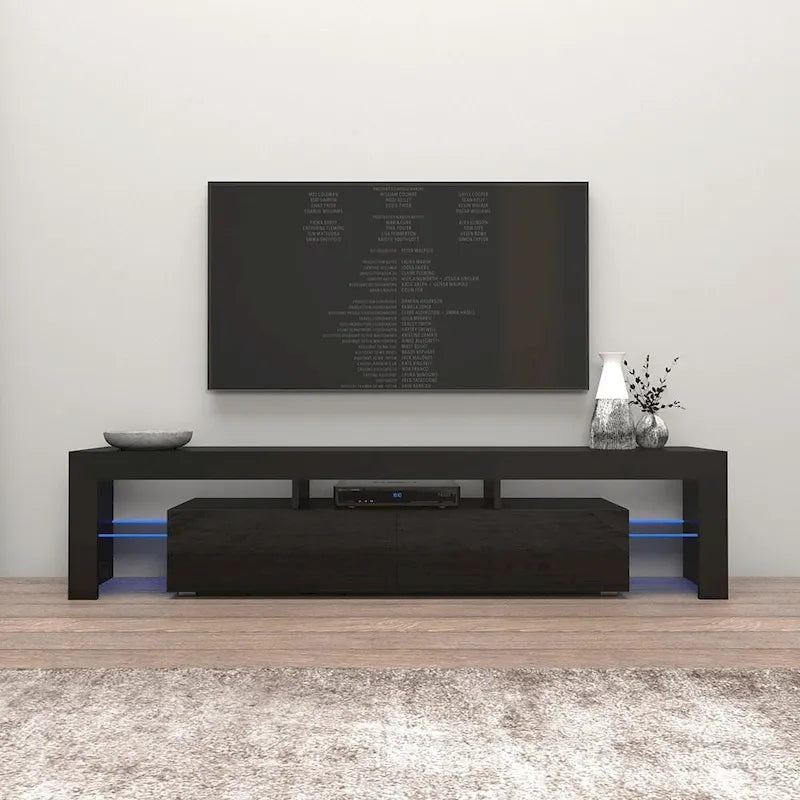 Meuble TV moderne Milano 200 de 79 pouces avec 16 LED de couleur-2