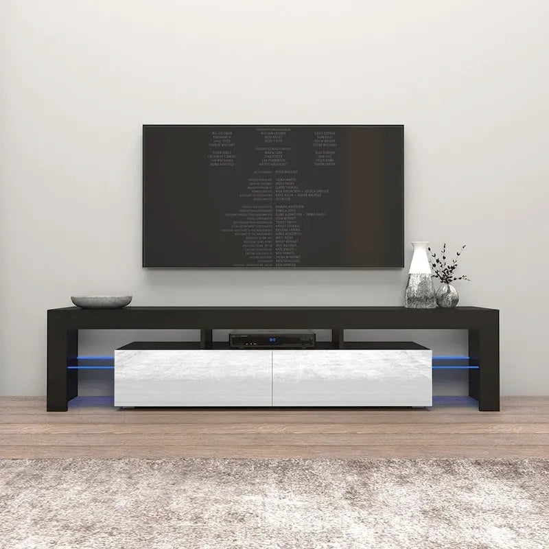 Meuble TV moderne Milano 200 de 79 pouces avec 16 LED de couleur-3
