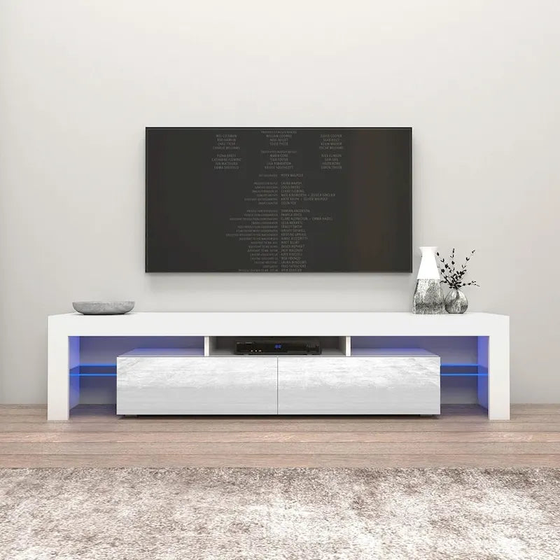 Meuble TV moderne Milano 200 de 79 pouces avec 16 LED de couleur-6