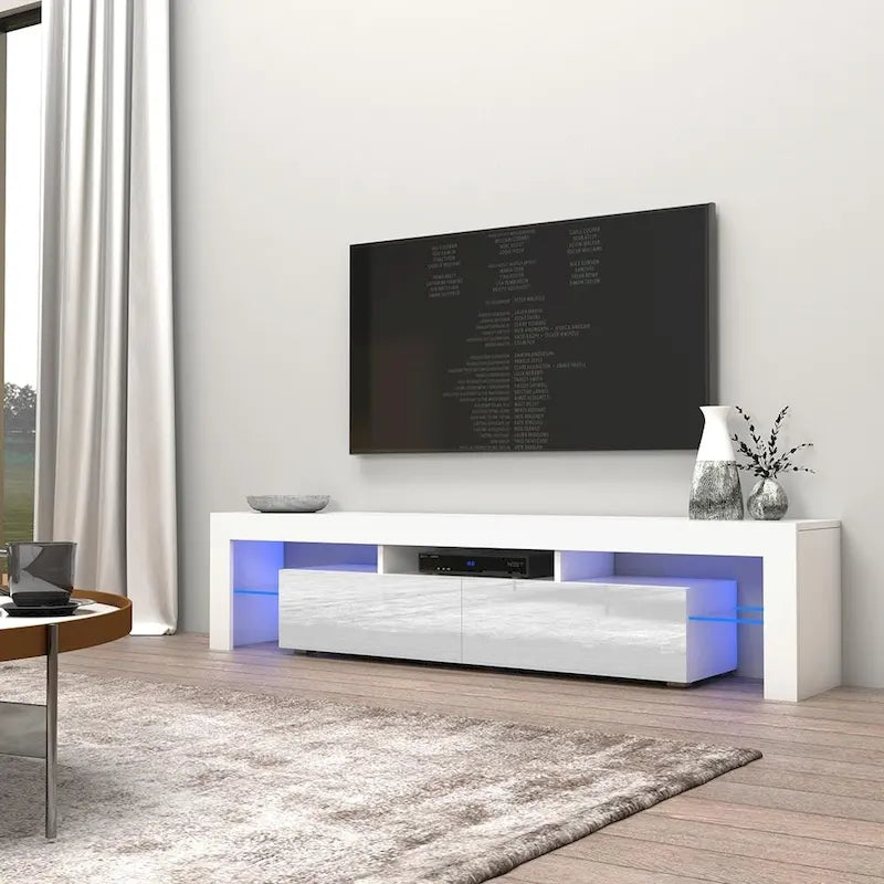 Meuble TV moderne Milano 200 de 79 pouces avec 16 LED de couleur-7