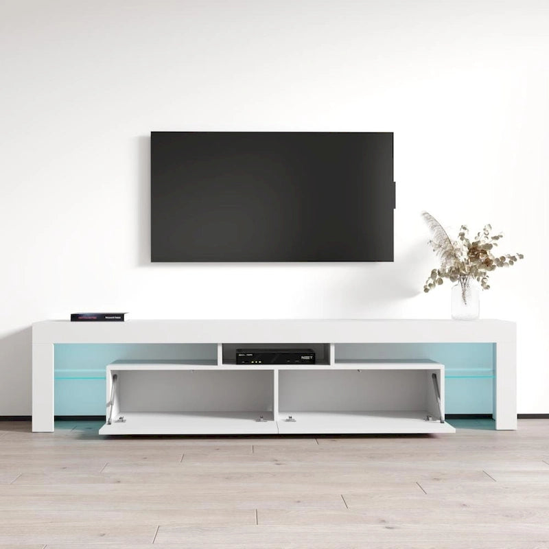 Meuble TV moderne Milano 200 de 79 pouces avec 16 LED de couleur-8