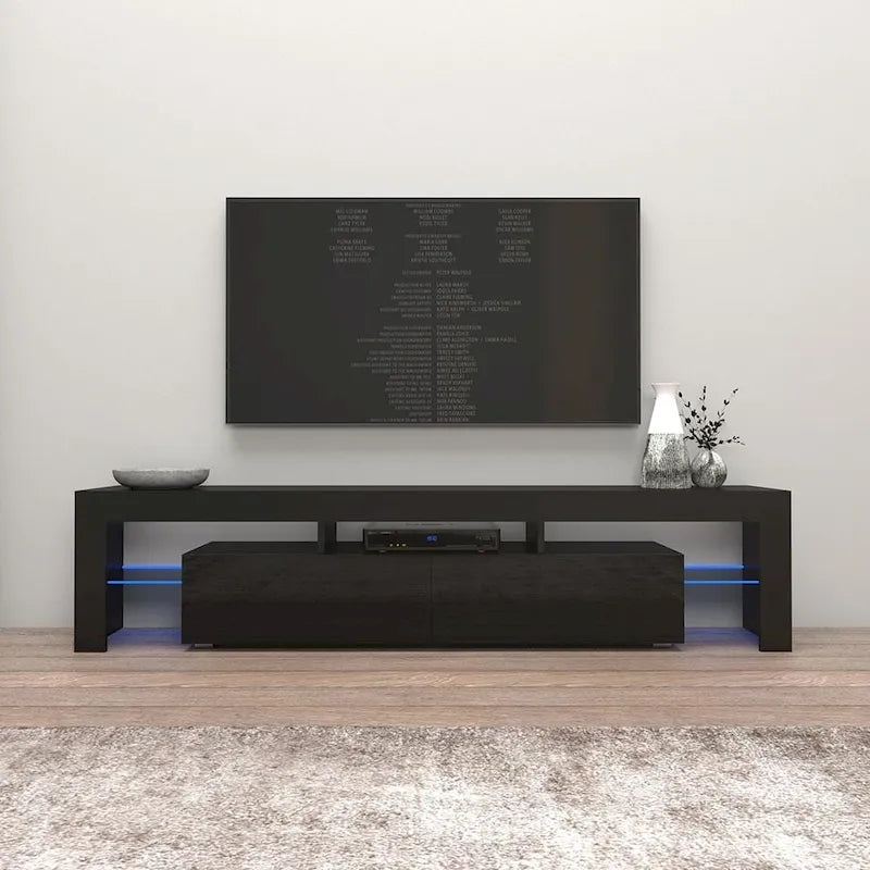 Meuble TV moderne Milano 200 de 79 pouces avec 16 LED de couleur-14