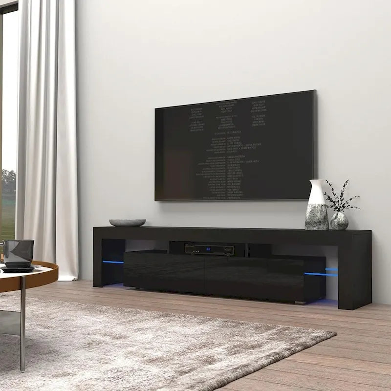 Meuble TV moderne Milano 200 de 79 pouces avec 16 LED de couleur-15