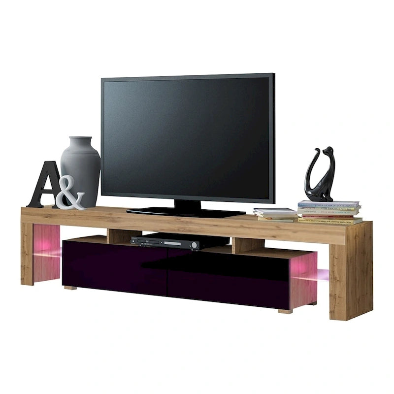 Meuble TV moderne Milano 200 de 79 pouces avec 16 LED de couleur-23