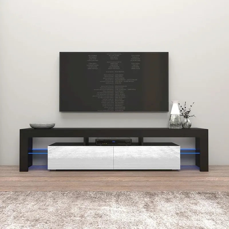 Meuble TV moderne Milano 200 de 79 pouces avec 16 LED de couleur-24