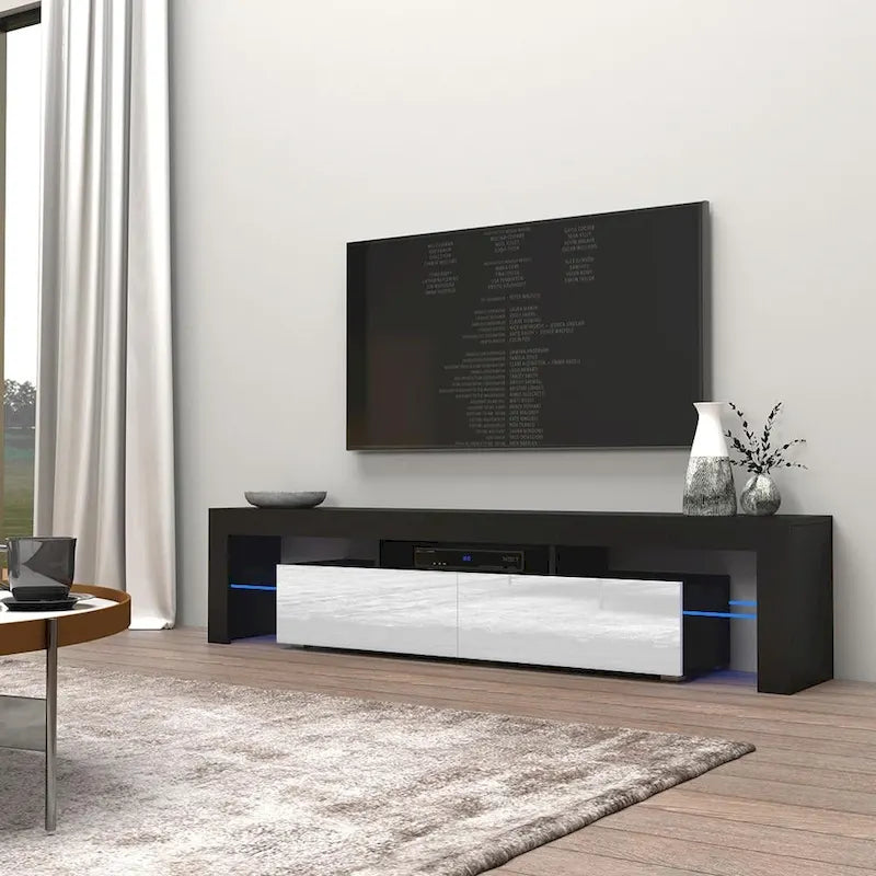 Meuble TV moderne Milano 200 de 79 pouces avec 16 LED de couleur-25