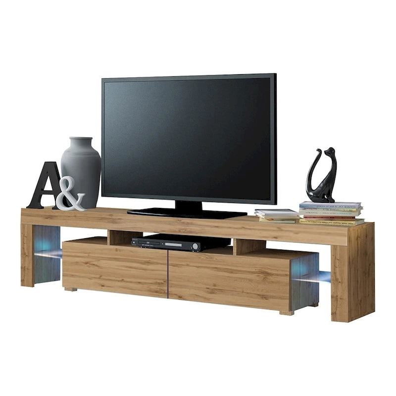 Meuble TV moderne Milano 200 de 79 pouces avec 16 LED de couleur-30