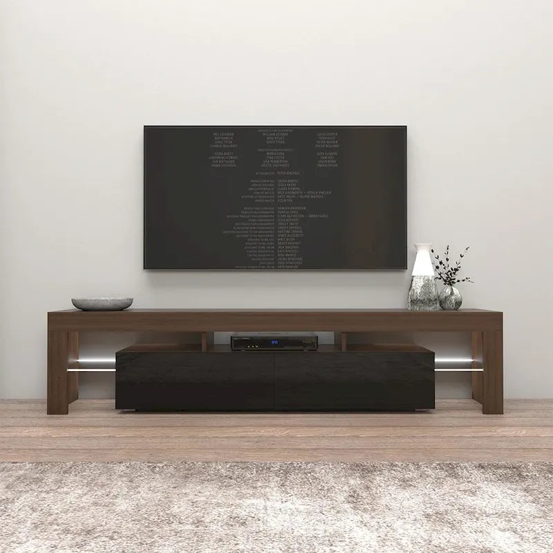 Meuble TV moderne Milano 200 de 79 pouces avec 16 LED de couleur-34