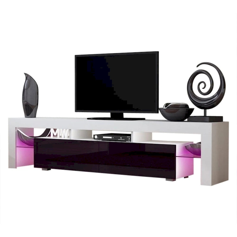 Meuble TV moderne Milano 200 de 79 pouces avec 16 LED de couleur-42