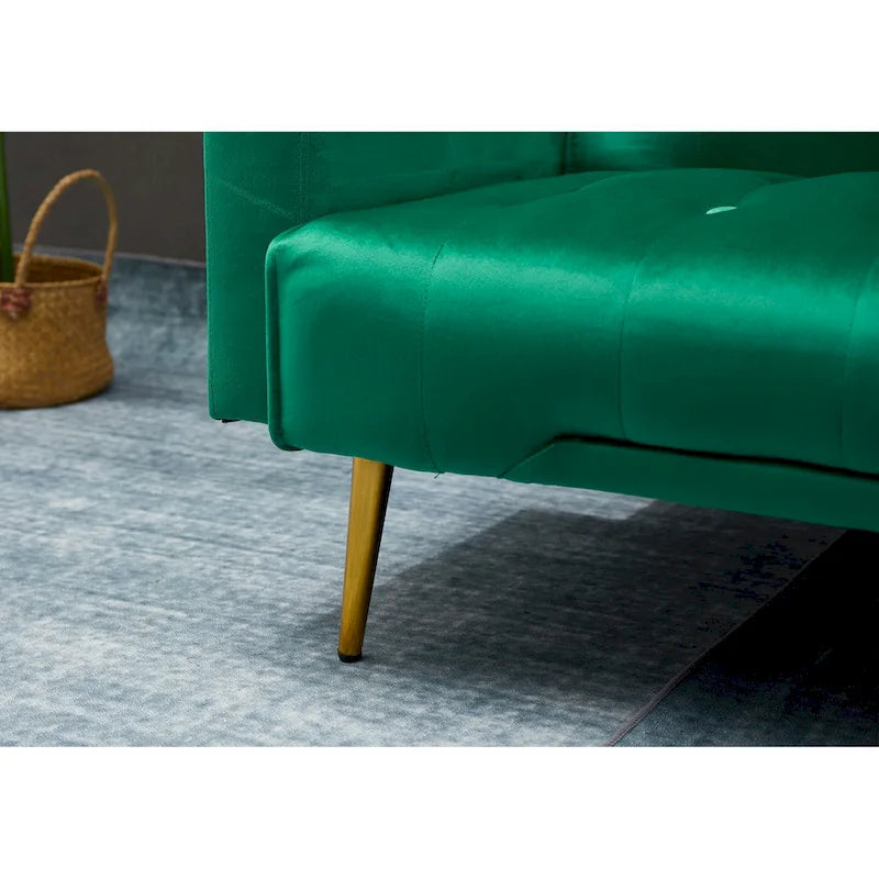 Canapé-lit convertible en velours capitonné de 75 pouces de large-13