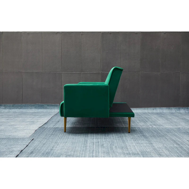 Canapé-lit convertible en velours capitonné de 75 pouces de large-14