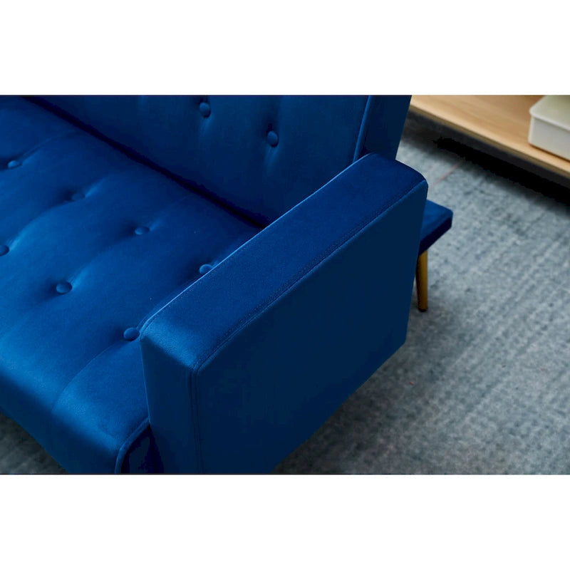 Canapé-lit convertible en velours capitonné de 75 pouces de large-21